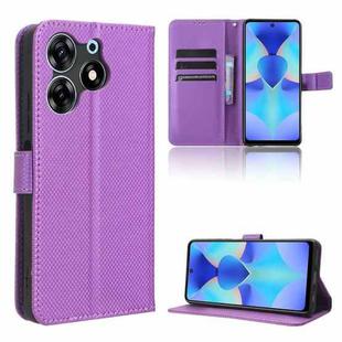 For Tecno Spark 10 Pro / K17 Diamond Texture Leather Phone Case(Purple)