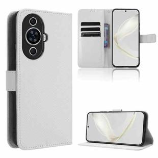 For Huawei nova 11 Pro Diamond Texture Leather Phone Case(White)