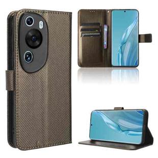 For Huawei P60 Art Diamond Texture Leather Phone Case(Brown)