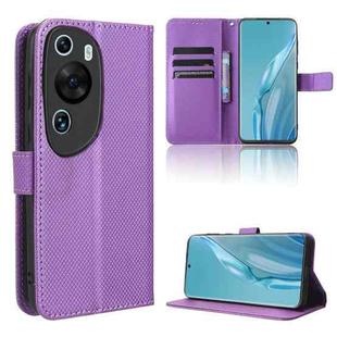 For Huawei P60 Art Diamond Texture Leather Phone Case(Purple)