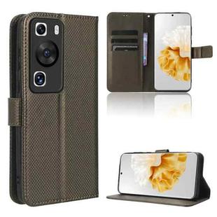 For Huawei P60 / P60 Pro Diamond Texture Leather Phone Case(Brown)