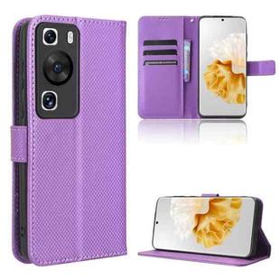 For Huawei P60 / P60 Pro Diamond Texture Leather Phone Case(Purple)