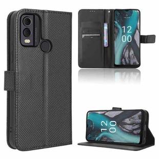 For Nokia C22 Diamond Texture Leather Phone Case(Black)