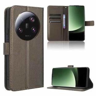 For Xiaomi 13 Ultra Diamond Texture Leather Phone Case(Brown)