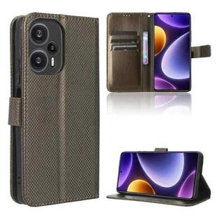 For Xiaomi Redmi Note 12 Turbo 5G Diamond Texture Leather Phone Case(Brown)