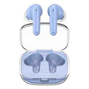 USAMS BE16 Ice Tray Series Transparent TWS In-Ear Wireless Bluetooth Earphone(Blue)