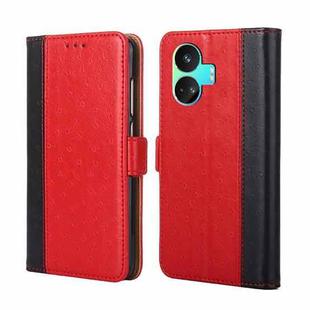 For Realme GT Neo5 SE Ostrich Texture Horizontal Flip Leather Phone Case(Red)