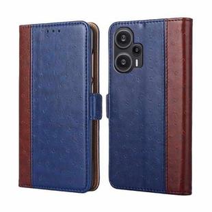 For Xiaomi Redmi Note 12 Turbo Ostrich Texture Horizontal Flip Leather Phone Case(Blue)