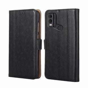 For Nokia C22 Ostrich Texture Horizontal Flip Leather Phone Case(Black)