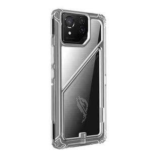 For Asus ROG Phone 8 Pro PC + TPU Shockproof Phone Case with Magnetic Holder(Translucent)