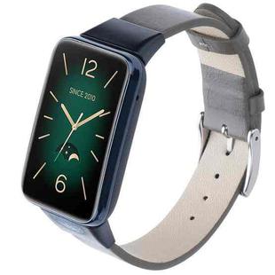 For Xiaomi Mi Band 7 Pro Leather Texture Replacement Watch Band(Army Green)
