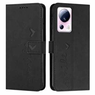 For Xiaomi Civi 2 / 13 Lite Skin Feel Heart Pattern Leather Phone Case(Black)