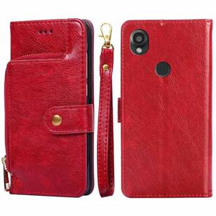 For Kyocera Digno SX3-KYG02 Zipper Bag Leather Phone Case(Red)