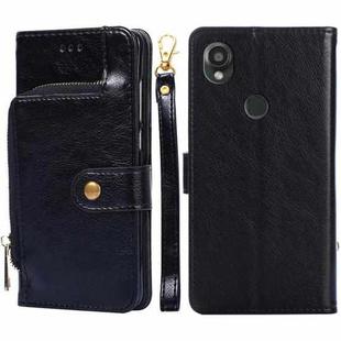 For Kyocera Digno SX3-KYG02 Zipper Bag Leather Phone Case(Black)