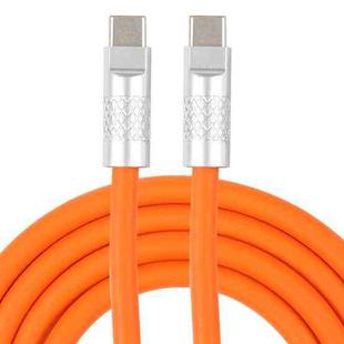 Mech Series 120W USB-C / Type-C to USB-C / Type-C Metal Plug Silicone Fast Charging Data Cable, Length: 1.2m(Orange)