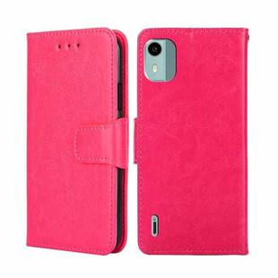 For Nokia C12 Crystal Texture Leather Phone Case(Rose Red)