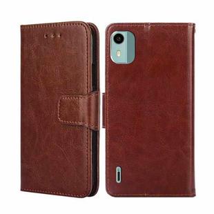 For Nokia C12 Crystal Texture Leather Phone Case(Brown)