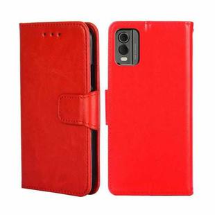 For Nokia C32 Crystal Texture Leather Phone Case(Red)