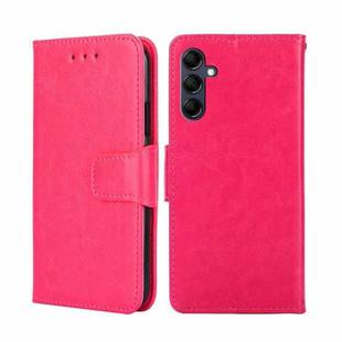 For Samsung Galaxy M14 5G Crystal Texture Leather Phone Case(Rose Red)