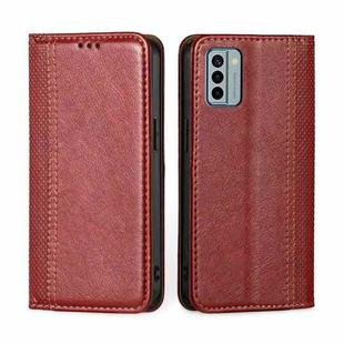 For Nokia G22 Grid Texture Magnetic Flip Leather Phone Case(Red)