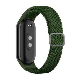 For Xiaomi Mi Band 8 Adjustable Nylon Braided Elasticity Watch Band(Green)