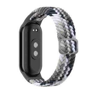 For Xiaomi Mi Band 8 Adjustable Nylon Braided Elasticity Watch Band(Colorful Black)