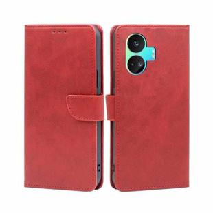 For Realme GT Neo5 SE Calf Texture Buckle Flip Leather Phone Case(Red)