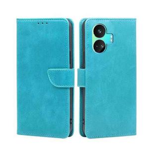 For Realme GT Neo5 SE Calf Texture Buckle Flip Leather Phone Case(Light Blue)