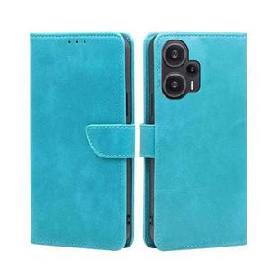 For Xiaomi Redmi Note 12 Turbo Calf Texture Buckle Flip Leather Phone Case(Light Blue)