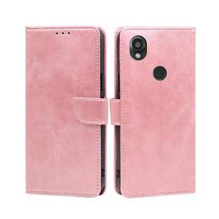 For Kyocera Digno SX3-KYG02 Calf Texture Buckle Flip Leather Phone Case(Rose Gold)