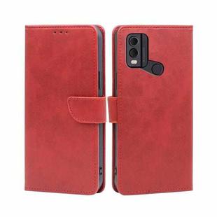 For Nokia C22 Calf Texture Buckle Flip Leather Phone Case(Red)