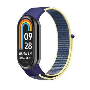 For Xiaomi Mi Band 8 Loop Nylon Replacement Watch Band(Ice Ocean Blue)