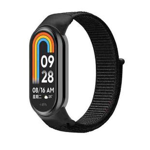 For Xiaomi Mi Band 8 Loop Nylon Watch Band(Black)