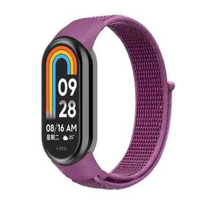 For Xiaomi Mi Band 8 Loop Nylon Watch Band(Purple)