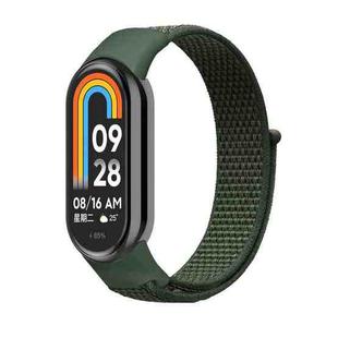 For Xiaomi Mi Band 8 Loop Nylon Replacement Watch Band(Army Green)