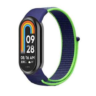 For Xiaomi Mi Band 8 Loop Nylon Replacement Watch Band(Lime Green)