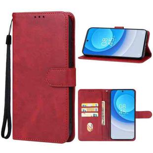 For Tecno Camon 20 Leather Phone Case(Red)
