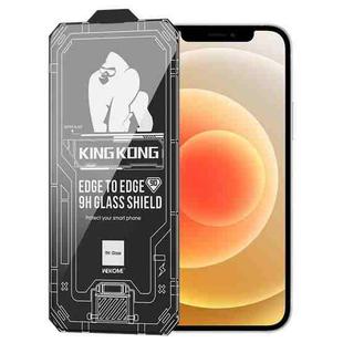 For iPhone 12 WK WTP-066 King Kong Vacha 9D Curved HD Tempered Glass Film(Black)