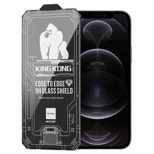 For iPhone 12 Pro WK WTP-066 King Kong Vacha 9D Curved HD Tempered Glass Film(Black)