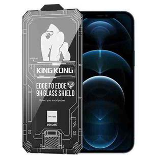 For iPhone 12 Pro Max WK WTP-066 King Kong Vacha 9D Curved HD Tempered Glass Film(Black)