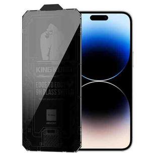 For iPhone 14 Pro WK WTP-067 King Kong Vacha 9D Curved Privacy Tempered Glass Film(Black)