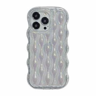 For iPhone 14 Wavy Chameleon TPU Phone Case(Silver)