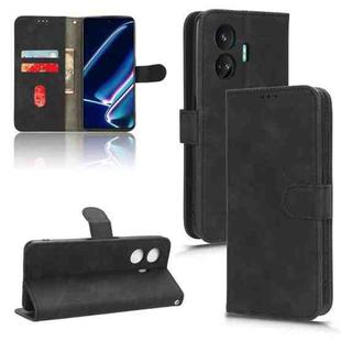 For Realme GT Neo5 SE Skin Feel Magnetic Flip Leather Phone Case(Black)