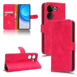 For TECNO Camon 20 Pro Skin Feel Magnetic Flip Leather Phone Case(Rose Red)