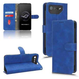 For ASUS ROG Phone 7 Skin Feel Magnetic Flip Leather Phone Case(Blue)