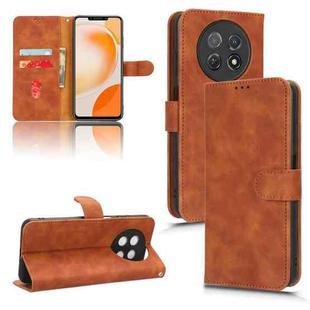 For Huawei Enjoy 60X Skin Feel Magnetic Flip Leather Phone Case(Brown)
