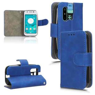 For Sharp MAMORINO6 Skin Feel Magnetic Flip Leather Phone Case(Blue)