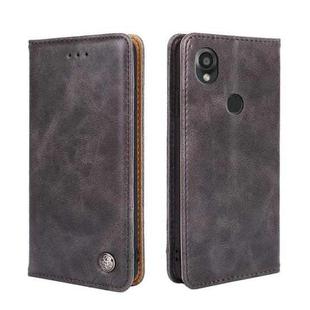 For Kyocera Digno SX3-KYG02 Non-Magnetic Retro Texture Horizontal Flip Leather Phone Case(Grey)