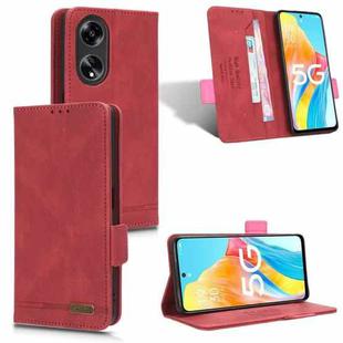 For OPPO A1 5G Magnetic Clasp Leather Phone Case(Red)