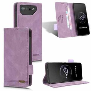 For ASUS ROG Phone 7 Magnetic Clasp Leather Phone Case(Purple)